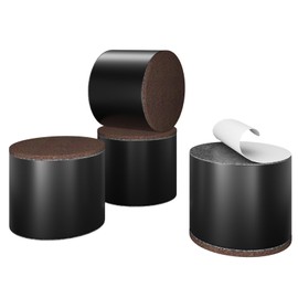 Mswinnie 4 Pack Furniture Risers 2 Inch,for Desk Couch Sofa Table Legs ，Width 2.4 -Add 2 Inch Height Round Lifters (Black)