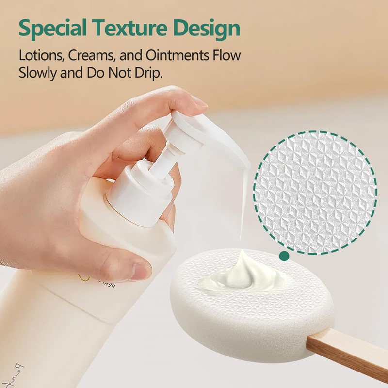 Back Lotion Applicator with 4 Replaceable Pads, Lotion Applicator for