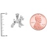 Solid Sterling Silver Schnauzer Charm Pendant Necklace with 20" chain