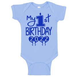 Aiden's Corner Cute Handmade Baby Boy My 1st Birthday Outfit | 1st Birthday Clothes 2022 (12 Months, Royal Lt Blue)