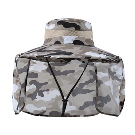 LeafIn Fishing Hat, Safari Hat, Wide Brim Hat, Shade Hat, Men's, Mesh, UV Protection, Sun Protection, 2-Way Fishing, Climbing, Outdoor Sports, 4.