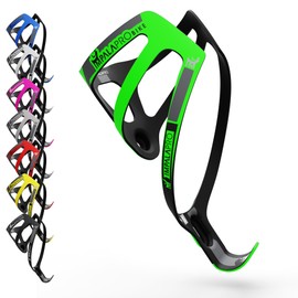 IMPALAPRO Ultralight Full Carbon Bottle Cage 18gr - Carbon Bike Water Bottle Holder - Carbon Water Bottle Holder for Bike - Bottle Cages for Road Bikes and Mountain Bike Bottle Holder (Green)