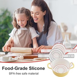 Silicone Bread Sling Dutch Oven, Non-Stick & Easy Clean Reusable Silicone Bread Baking Mat With Extra Long Handles Bread Baking Sheet Liner, 2 pcs for Transferable Dough Christmas Clearance