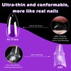 LoveOurHome 360pc Medium Coffin Nail Tips Clear Fake Nails Coffin