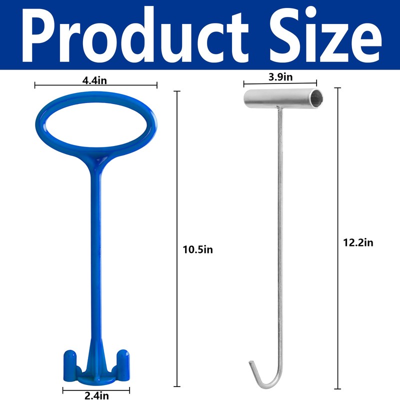 RunNico Skimmer Basket Handle,Universal Pool Skimmer Baskets Hook Tool with