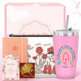 Best Teacher Gifts for Women, Teacher Appreciation Gifts for Appreciation Week, Back to School, Graduation, The End of Year, Retirement, Birthday, Thank You Teacher Gifts With Tumbler, Notebook, Bag