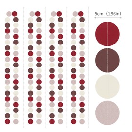 Brown-Burgundy Beige Boho Party-Decorations Paper-Garland - 52Ft Fall Autumn Tan Blush Nude Pink Streamers Banner,Birthday Baby Bridal Shower Wedding Engagement Bachelorette Decor Lasting Surprise