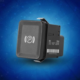 Terisass Car Handbrake Parking Switch Emergency Parking Brake Button 3C0 927 225C 3C0 927 225B Black Push Button On/On/Push Button Push Button