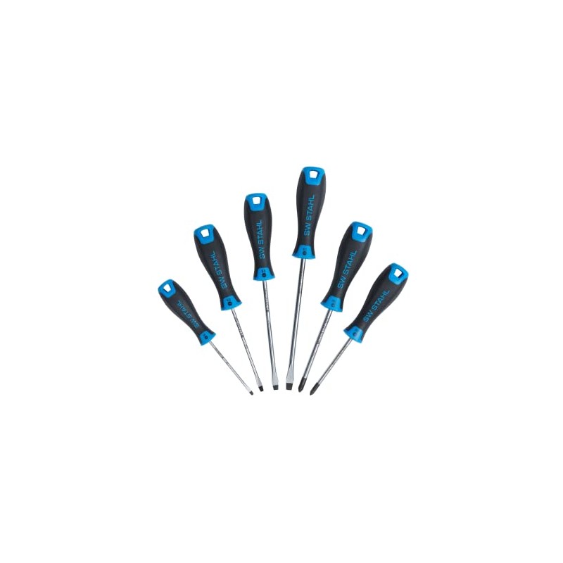 SW-Stahl 32810L Screwdriver Set with Phillips and Slotted I Slotted