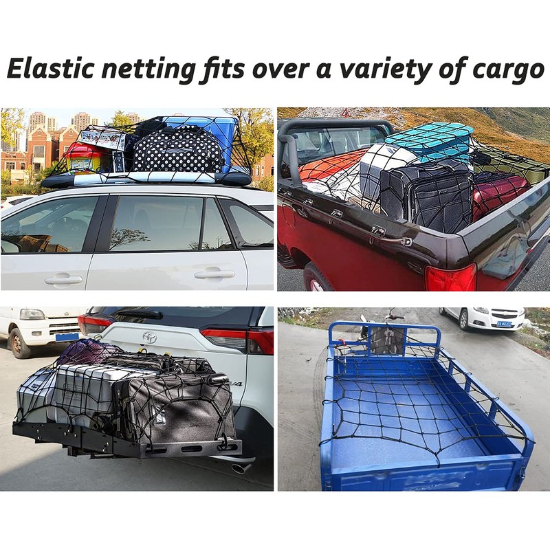 DUEBEL - Cargo Net for Pickup Lathe, Rack Roof 51"