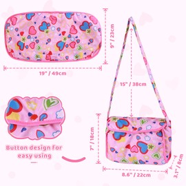 BABESIDE 11 PCS Reborn Baby Doll Clothes and Playset for 17-22 Inch Baby Doll Girl Outfits Accessories with Nursing Pad and Storage Bag, Pink