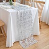 CHUQING Table Runner Chiffon White Table Decoration Birthday Elegant White