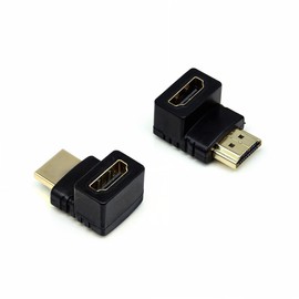 RHINORO (Pack of 2 Turning UP & DOWN Angled Adapter Compatible with HDMI Port Connector Male to Female 90 & 270 Degree for TV Monitor HDTV 4K