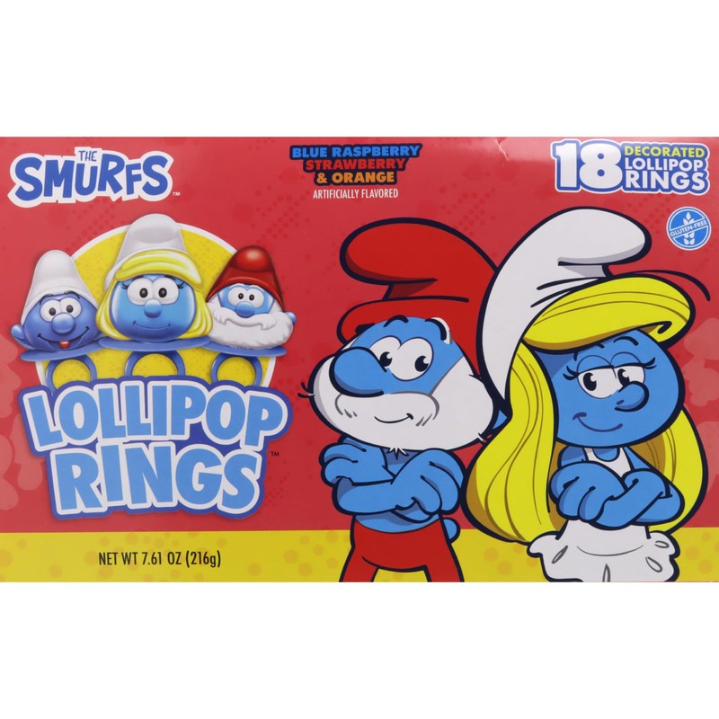 Imaginings 3 The Smurfs Lollipop Rings, Papa and Smurfette, Individually