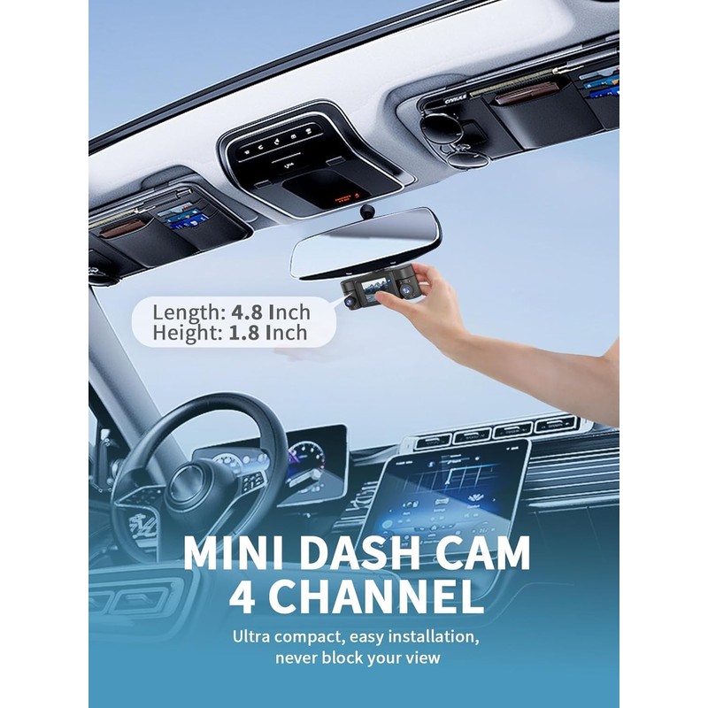 4K Dash Cam, Dashcam Front and Rear, Car Camera 4