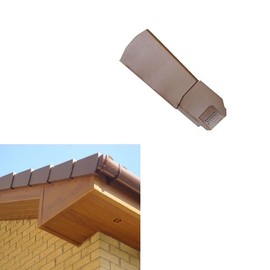 Klober Dry Verge Brown Left Hand Units - Plastic Roof Line End Cap for Gable/Apex