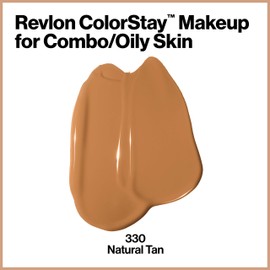 Revlon Liquid Foundation, ColorStay Face Makeup for Combination & Oily Skin, SPF 15, Longwear Longwear Medium-Full Coverage with Matte Finish, Natural Tan (330), 1 fl oz