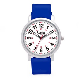 Speidel Original Scrub Watch - Water Resistant, 38mm Case, 12-Hour Dial, Easy Read, Unisex Silicone Band, Royal Blue