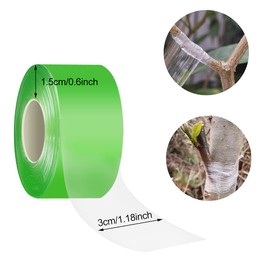 ANTHYTA Plant Tape,Nursery Grafting Tape,2 Roll Green Grafting Tape,Biodegradable Tape for Seeds,Plant Support Tape,Plastic Plant Tape Tomato Tie Tape,Green Tape for Plant(100mx3cm/per roll)