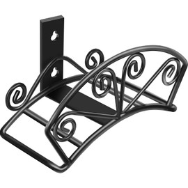 TomCare - Soporte de manguera de jardín resistente para manguera de agua con capacidad para mangueras de 150 pies, mangueras de metal sólido, soporte de pared, accesorios decorativos y duraderos para