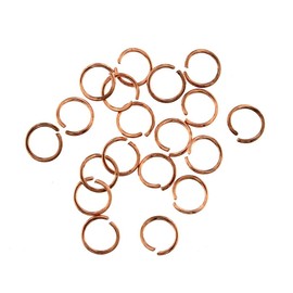 Rose Gold Stainless Steel Jump Rings 6mm x 0.7mm Open 21 Gauge 100 Rings - Charms Pendants DIY for Necklace Bracelet Jewelry Making