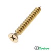 Pozi Wood Screw Countersunk Brass 4.0x25mm Pack of 100