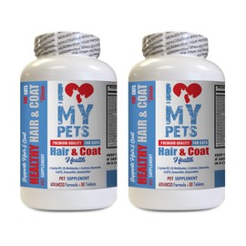 I LOVE MY PETS LLC Old cat Supplements - CAT Hair and Coat Health - Healthy Skin - Premium Quality Treats - cat Vitamin b Supplement - 2 Bottles (120 Tablets)