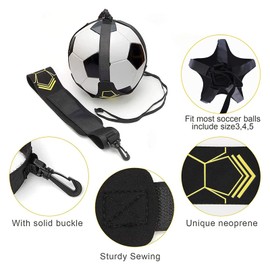 ULVBABI Kick Trainer, Soccer/Volleyball Training Equipment for Kids Adults, Solo Soccer Practice Training Aid, Soccer Pal Perfect for Football Skills Improvement