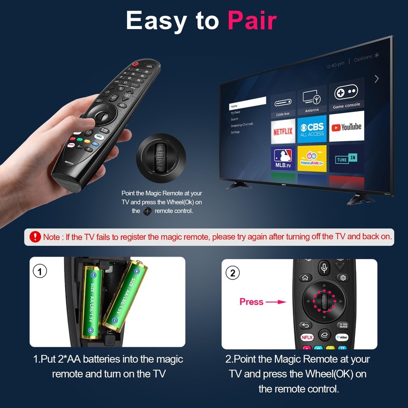 AKB75855501 Replacement Magic Remote for LG Smart TV with Voice