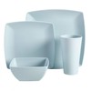 Gibson Home Soho Grayson Square Melamine Dinnerware Set, Service for