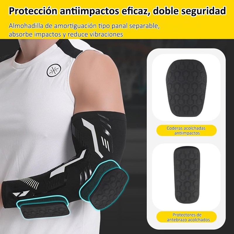 2 Piezas Coderas Deportivas para Hombre y Mujer, L