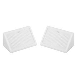 sourcing map Plastic Corner Braces, Shelf Cabinet Door 90 Degree 4 Holes Angle Brackets with Cover Cap White, Pack of 24