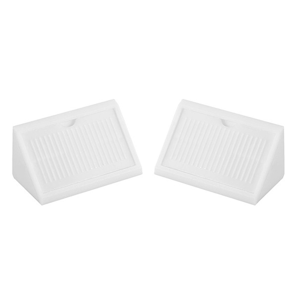 sourcing map Plastic Corner Braces, Shelf Cabinet Door 90 Degree 4 Holes Angle Brackets with Cover Cap White, Pack of 24