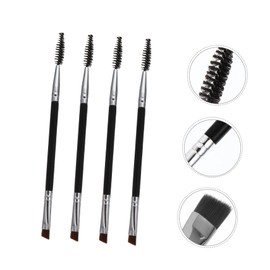 Beavorty 6pcs Eyebrow Brush Mascara Brush Eyeliner Stickers Spoolie Curler Lip Brows Make-up Kit Eyelash Eye Brow Eyebrow Gel Wonder Brow Makeup Brush Reusable Eyeshadow Clear Glitter Black