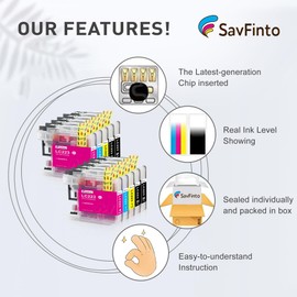 SavFinto LC223 Ink Cartridge Replacement for Brother LC-223 Ink for Brother MFC-J4420DW MFC-J4620DW DCP-J4120DW MFC-J5625DW MFC-J5320DW MFC-J480DW MFC-J4625DW DCP-J562DW MFC-J5620DW (10 Pack)