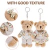 Holibanna 2pcs Rabbit Keychain Backpack Key Pendant Tiny Bear Keyrings