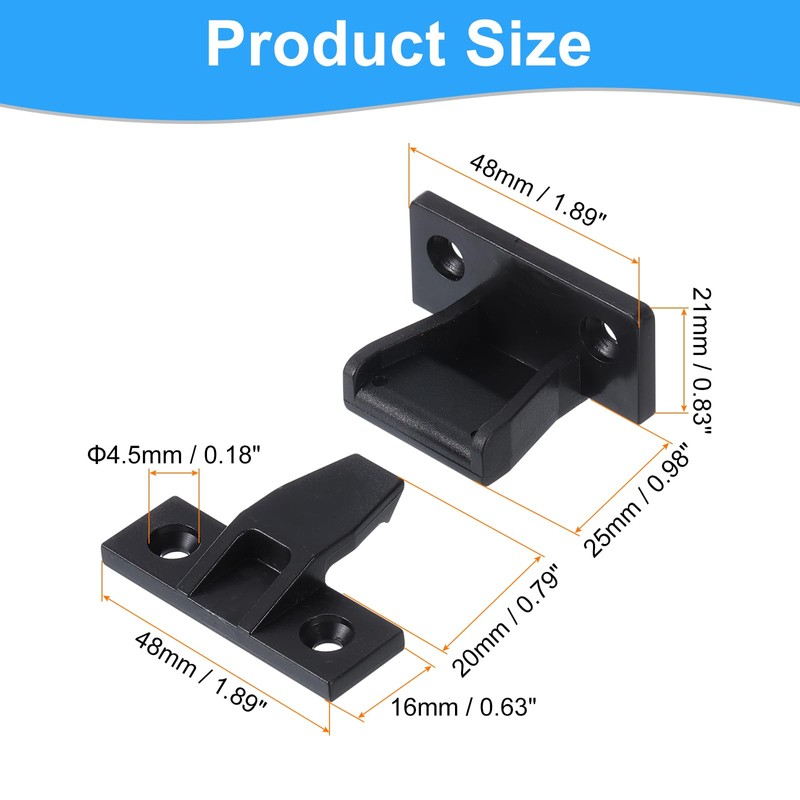 uxcell 5 PCS Plastic Fitting Furniture Panel, Joint Bracket, Push-On