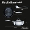 Circulon Clad Stainless Steel Chef Pan and Utensil Set with