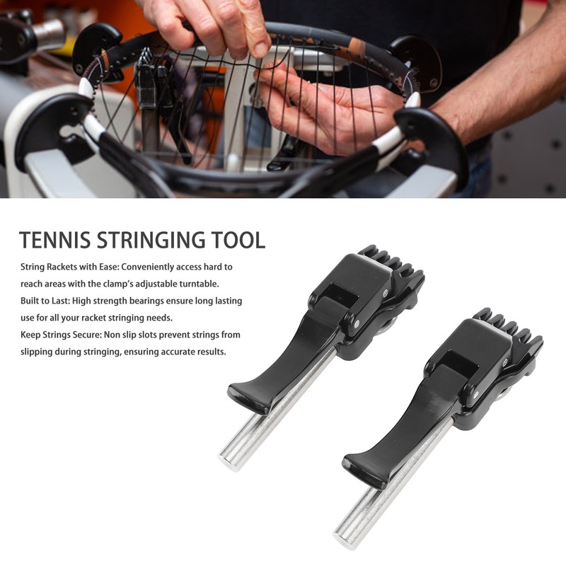 1Pair Black Badminton Stringing Clamp Tennis Flying Clamp Recket Starting