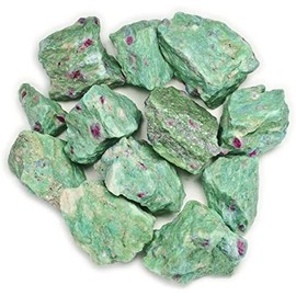 Natural Mineral Raw Stone for Crystal Therapy Meditation Crystals (RUBYZOISITE 2-4CM)