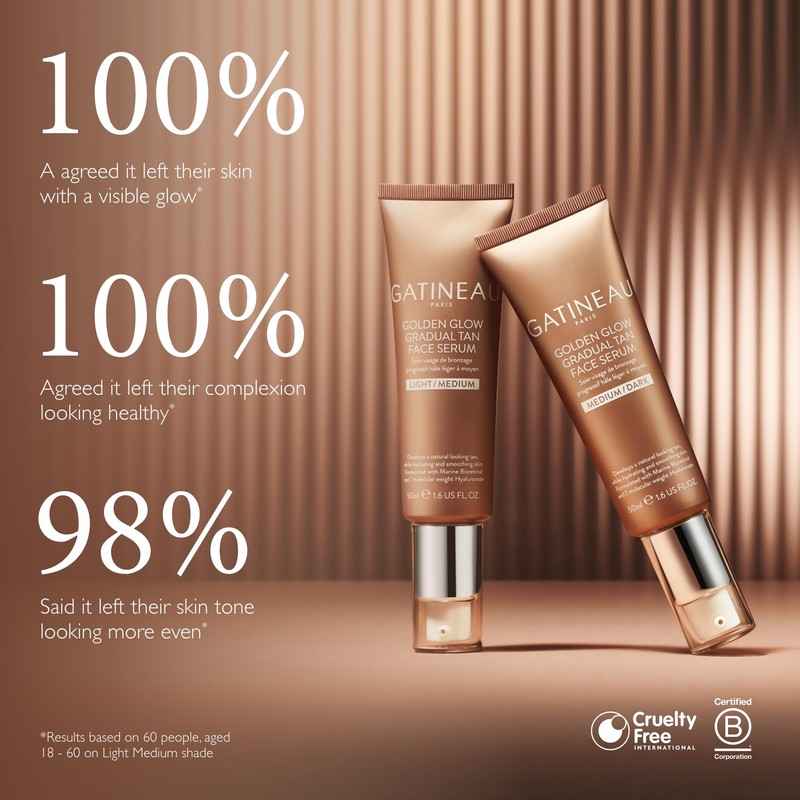GATINEAU Golden Glow Gradual Tan 75ml & Face Serum 50ml