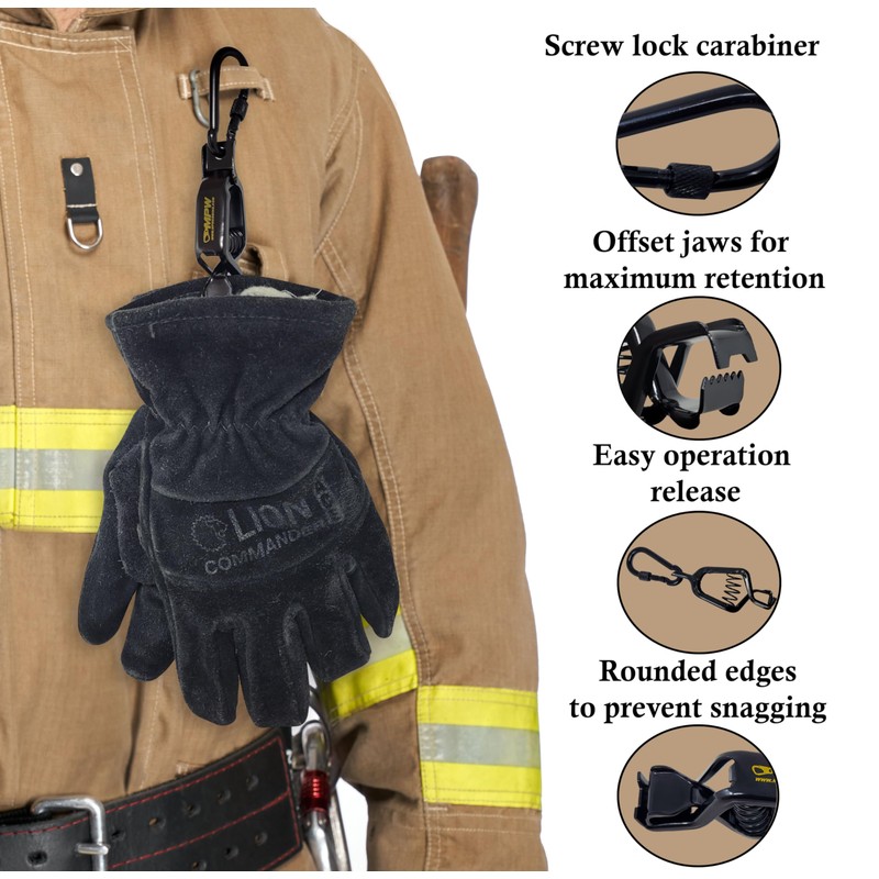 Multipurpose Webbing Industrial Glove Clamp Last glove strap, clip, holder