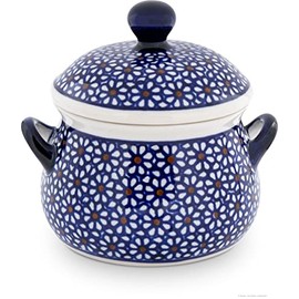 Original Bunzlauer Keramik Marmeladentopf, Ø13,0 cm, H=12,0cm, V=0,35L, Dekor 120