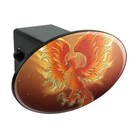 GRAPHICS & MORE Phoenix Rising from The Flames Oval Tow Trailer Hitch Cover Plug Insert