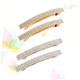 TOVINANNA 4pcs Crystal Hair Clips Elegant Temperament Barrettes for Women Gold Silver Durable Fashion Hair Pins for Any Occasion