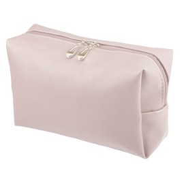 VOCOSTE Cosmetic Pouch Travel Cosmetic Bag Waterproof PU Leather Case for Women 1PC, gold pink
