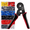 Ferrule Crimping Tool Kit, Self-Adjusting Hex Wire Crimping Pliers for