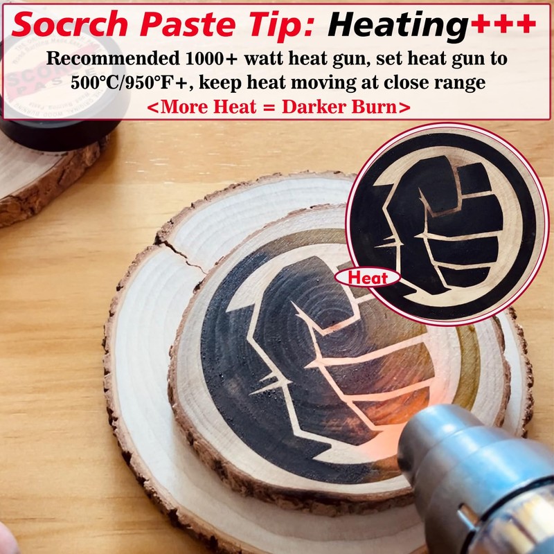 Scorch Paste - Wood Burning Paste, Wood Burning Gel for