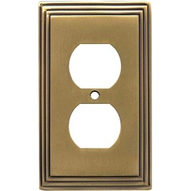Art Deco Step Satin Antique Brass - Outlet Covers