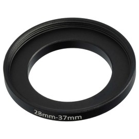 vhbw Metal 28 mm to 37 mm Black Step Up Filter Adapter for Camera Lenses, Filters, Lens Hoods, Lens Attachments